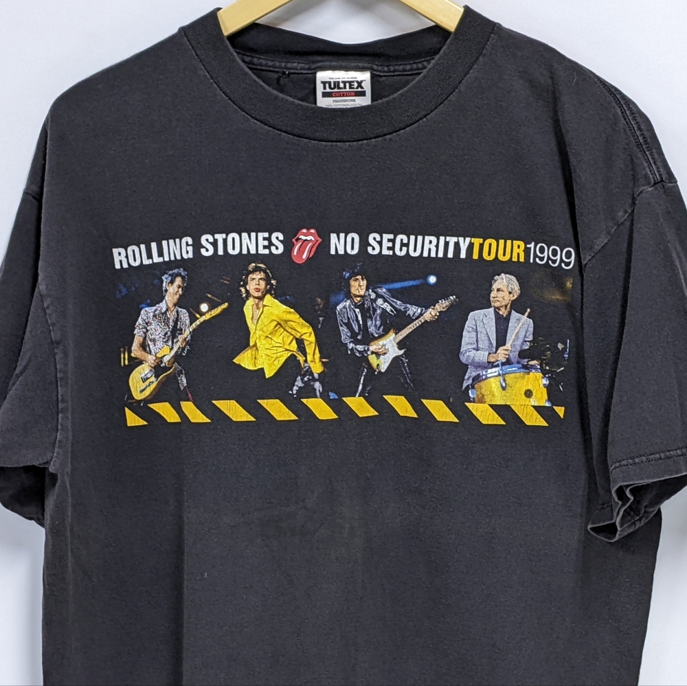 Vintage Rolling Stones Shirt 1999 No Security tour, XL (distressed)